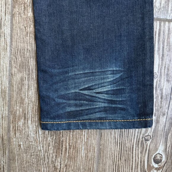 Rivet De Cru Straight Jeans Womens Size 28 Whiskered Stretch Embellished NEW Low - Picture 6 of 9